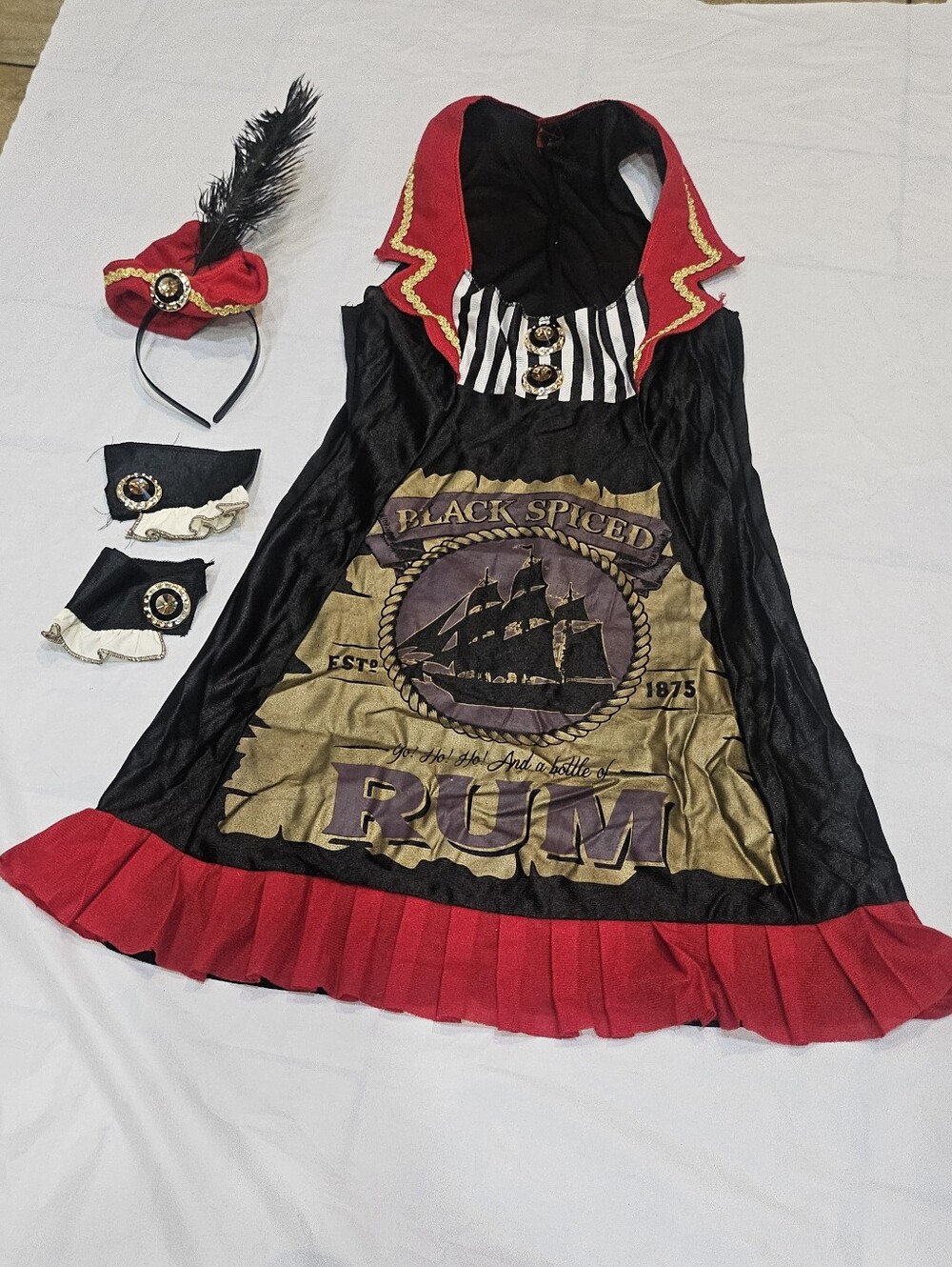 Rasta Imposta Rum Bottle Costume Dress Women S/M 3pc